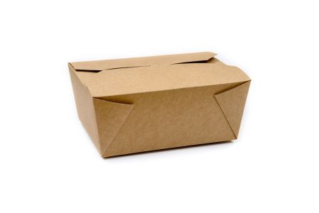 Compostable Paperboard Food Box Size #4 Kraft