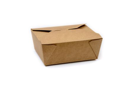 Compostable Paperboard Food Box Size #5 Kraft