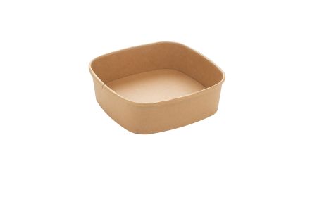 750ml (1000ml to the rim) Square Paperboard Tray KRAFT