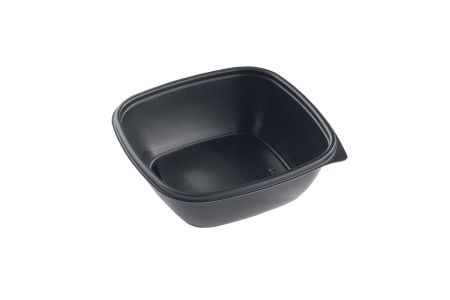 750ml Microwaveable PP Square Tray Black