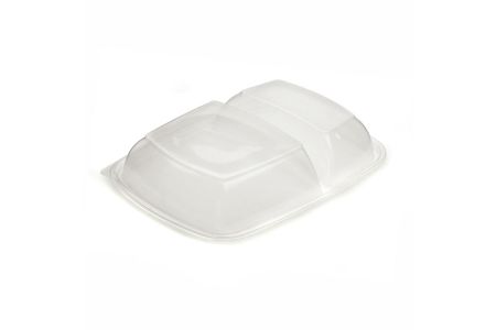 PP Lids for 2 Compartment Small  Microwaveable Tray