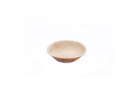 Biodegradable Round Palm Leaf Bowl 9cm Natural