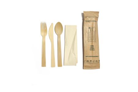 Bamboo Cutlery Set 4 in 1 FO/KN/SP/NA