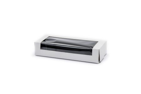 Sushi Box Paperboard with Window Small. WHITE