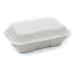 Bagasse Compostable Lunch Box 9x6 Inch White