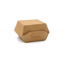 Compostable Paperboard Small Burger Box Kraft