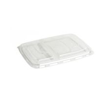 PP Lids for 2 Compartment Rectangular Pulp Small Tray